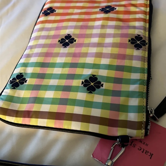 Kate Spade New York x Beams Bella Plaid Pouch Wristlet - Picture 5 of 8